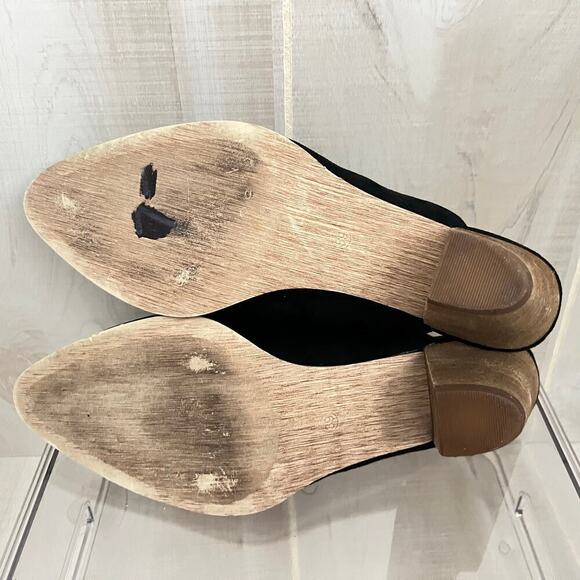 Corkys Footware Haisley Heeled Pointed Toe Mules Women’s Size 9 Black Faux Suede - Picture 7 of 9